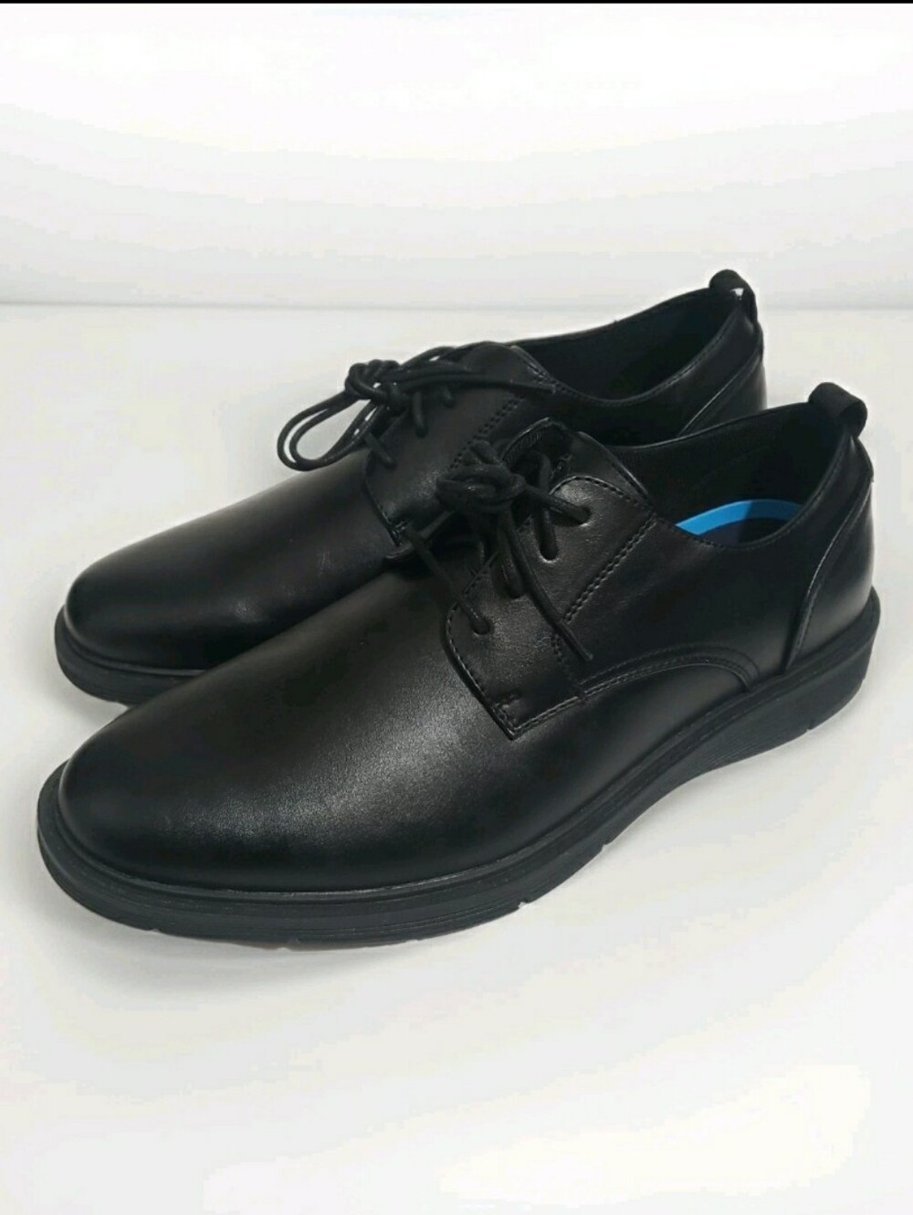 Dockers Men’s Dress Shoes 10.5 Black Plain Toe Oxford Lace Up Comfort New N /Box